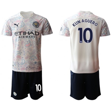 Billiga Fotbollströjor Manchester City Kun Aguero 10 Barn Tredje tröja 2020/21 Kortärmad